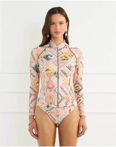 Aqua Blu Australia - Azulejos Hayley Rash Guard