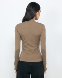 AERE - Mock Neck T-Shirt