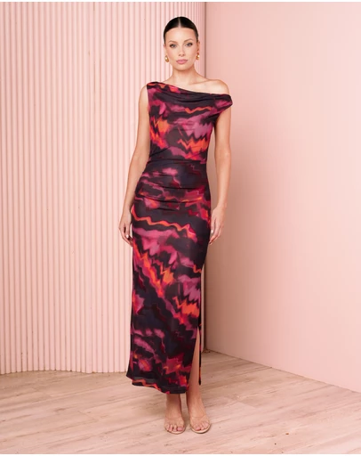 Azzurielle - Vlasta Off Shoulder Maxi Dress