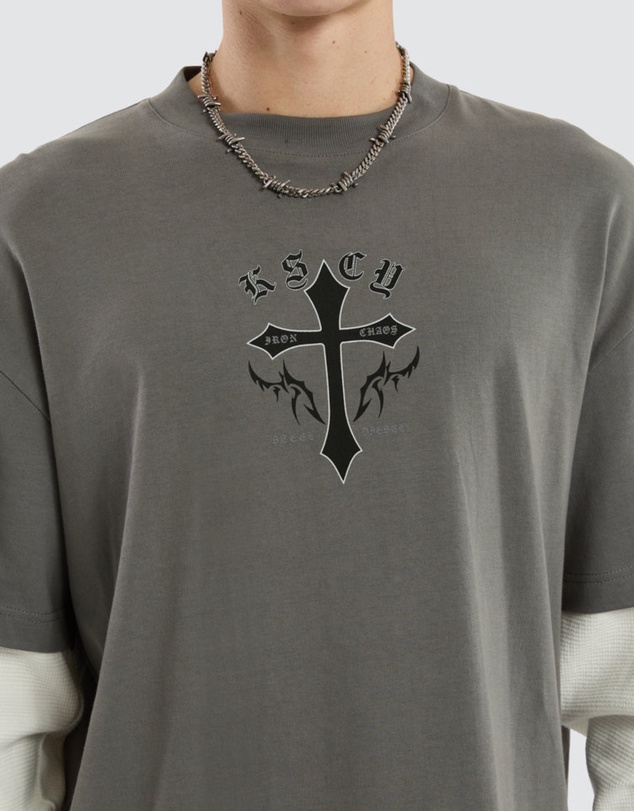 Kiss Chacey - Lithium Layered Waffle LS Tee