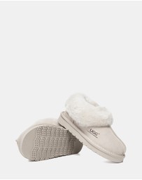 EVERAU - Australian Shepherd Ugg Kids Homey Slipper Cow Suede Upper House Shoes