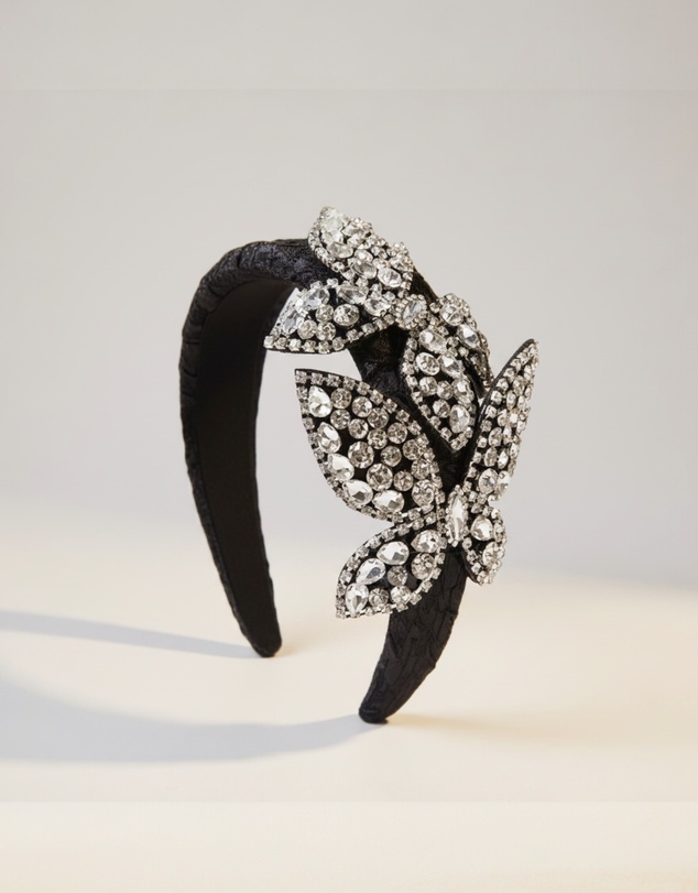 Mossée - Ruby Crystal Butterfly Headband