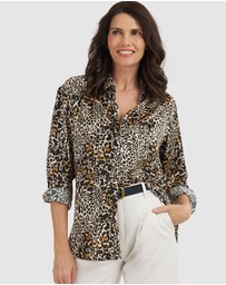 CAMIXA - Soie Satin Oversized Silk Shirt