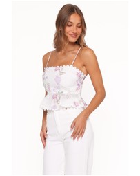 Petal & Pup - Adams Peplum Top - Purple Floral