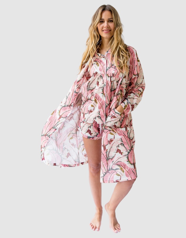 Sant And Abel - Women's Martinique® Pink Banana Leaf Robe