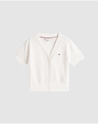 Tommy Hilfiger - Crochet Short Sleeve Cardigan - Kids