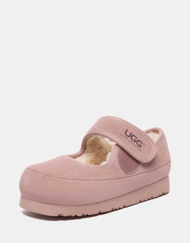 EVERAU - Australian Shepherd Ugg Millie Kids Cow Suede Upper Loafer Oxfords Flats
