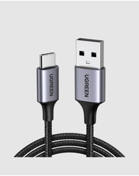 Ugreen - UGreen USB A to USB C Cable 0.5m Nickel Plated Aluminium Braid 3A Fast Charging