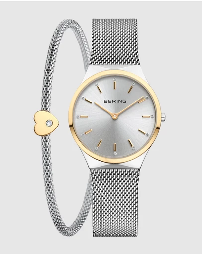 Bering - Classic 31mm Gold Stainless Steel Watch with Bracelet