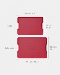 Joseph Joseph - Cut&Carve™ Plus Extra-Large Multi-function Chopping Board (Red)
