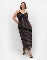 City Chic - Solene Spot Lace Trim Cami