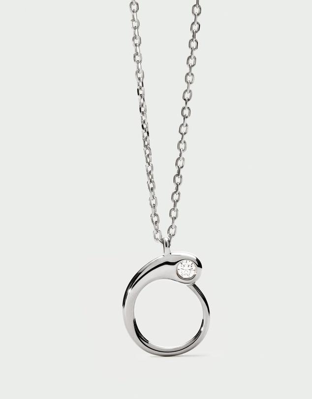 PDPAOLA - Initial 2026 O Silver Pendant Necklace