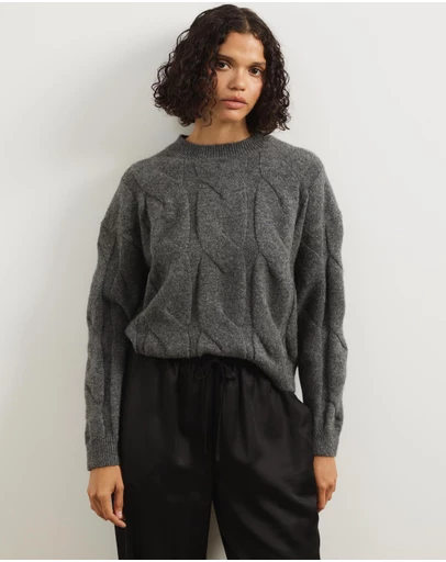 Atmos&Here - Stella Cable Knit Oversized Knit Jumper