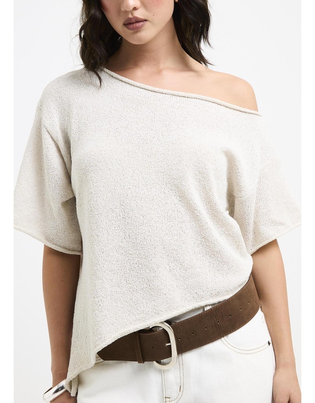 Subtitled - Asymmetric Knit Top