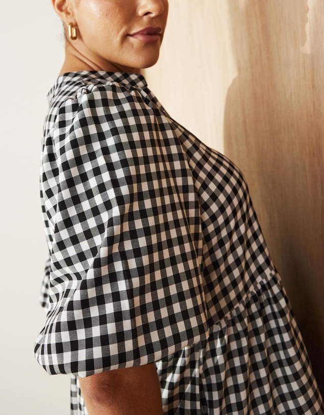 Atmos&Here Curvy - Eydis Gingham Midi Dress
