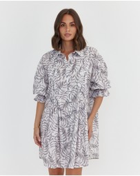 ALEXANDRA - Berken Dress Coco Leaf Print