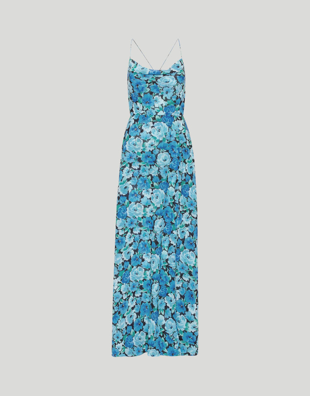 ROTATE - Chiffon Maxi Slit Dress