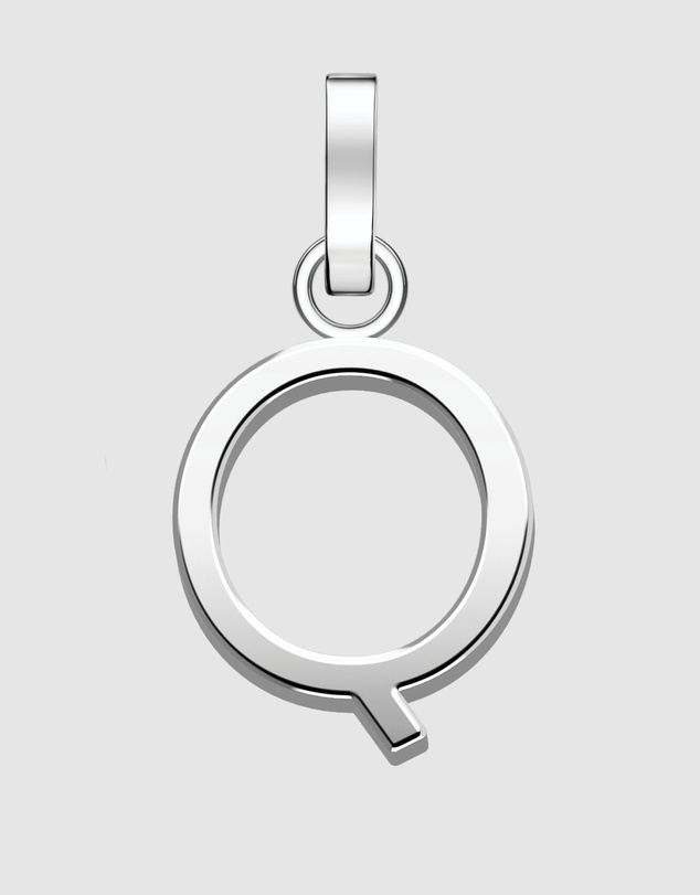 Rosefield - Pendant Silver Tone Letter Q