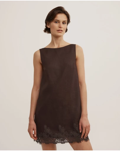Witchery - Linen Lace Mini Dress