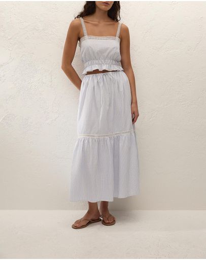 Carmen Stripe Light Blue White