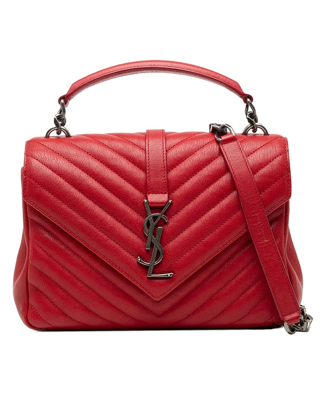 Pre-Loved by Azura Reborn - Pre-Loved Medium Quilted Chevron Sheepskin College Satchel