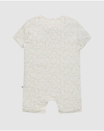Kynd Baby - Day Or Night Onesie Short Sleeve in Rabbit