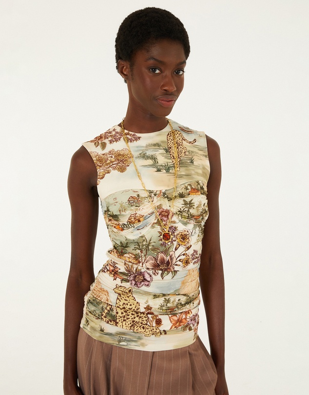 Farm Rio - Toile De Rio Winter Sleeveless Blouse