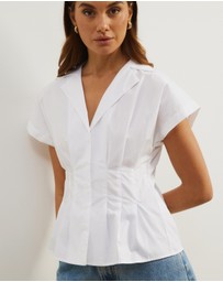 Atmos&Here - Marcy Pin Tuck Short Sleeve Shirt