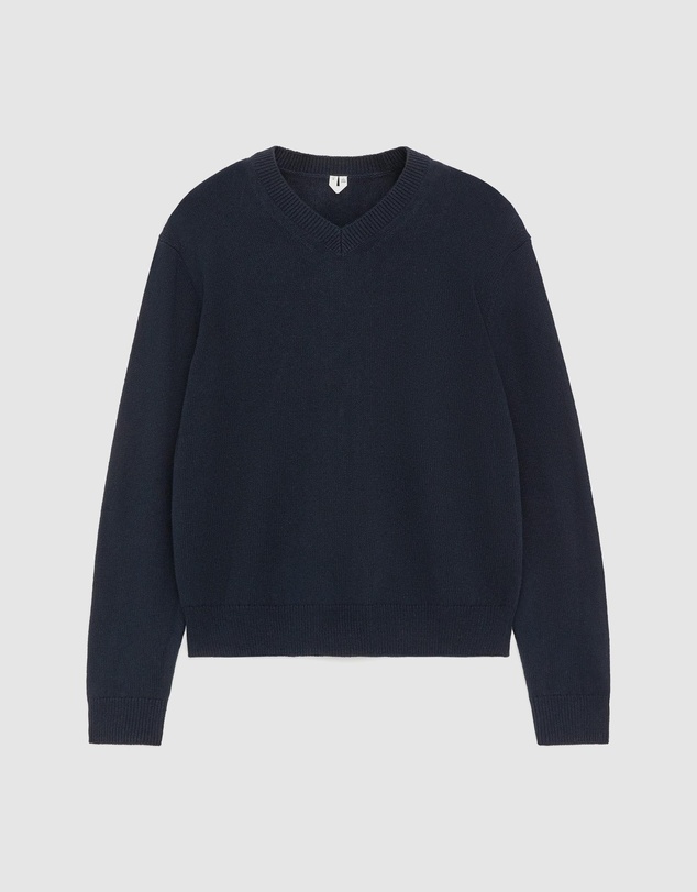 ARKET - Linen Cotton V-Neck Jumper