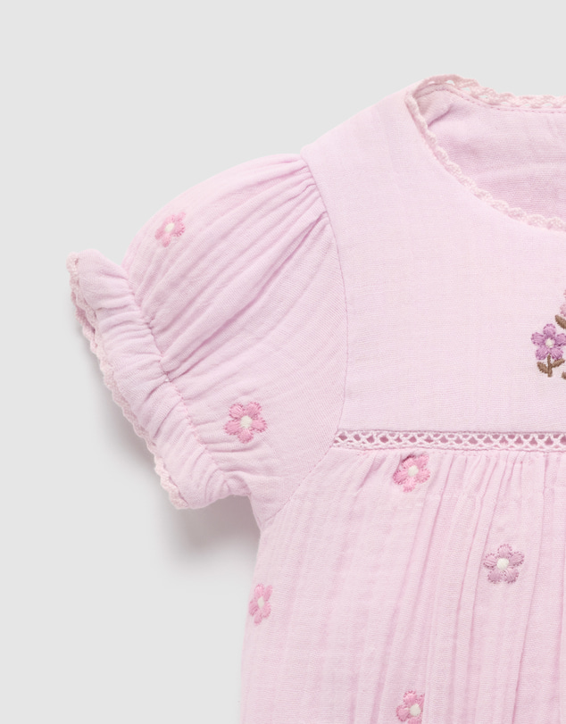 Purebaby - Embroidered Bodysuit-Kids-Babies