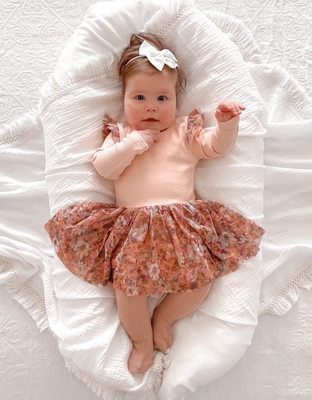 WITH LOVE FOR KIDS - Tulle Flutter Long Sleeve Tutu Onesie - Babies