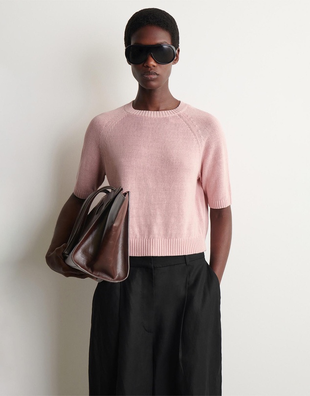 COS - Shrunken Knitted Linen T-Shirt