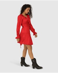 Belle & Bloom - Wild Flower Embroidered Wrap Dress