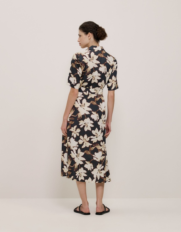 Trenery - Calais Short Sleeve Shirt Dress in Black