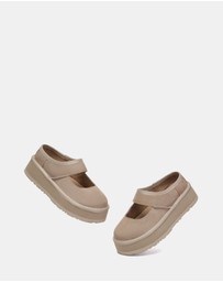 EVERAU - EverAU Ugg Moana Cow Suede Upper Loafer Oxfords Flats