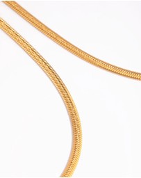 Lovisa - Waterproof Gold Plated Stainless Steel Fine Chain Necklace 2-Pack