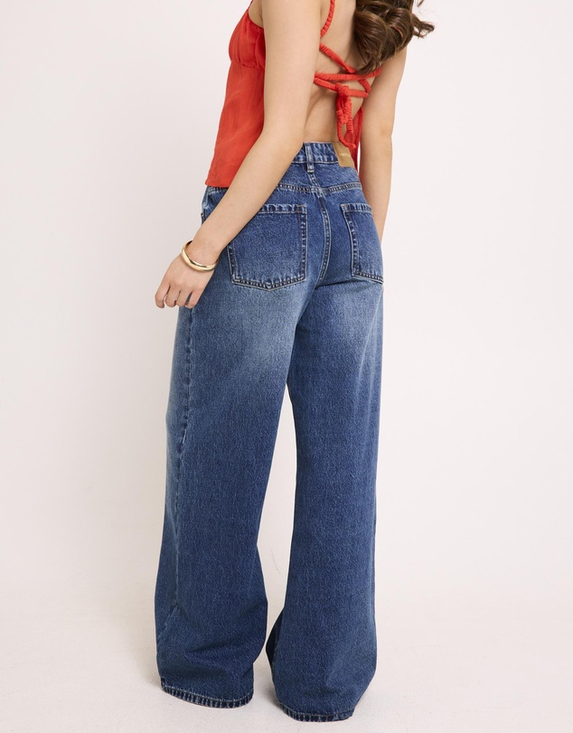Subtitled - Meg Cross Over Straight Leg Denim Jeans