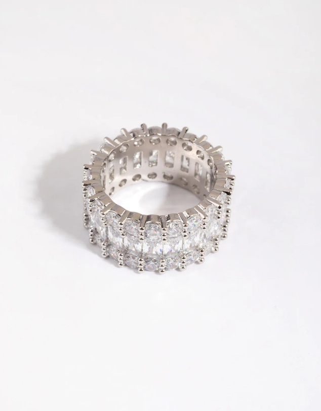 Lovisa - Silver Baguette Cubic Zirconia Ring