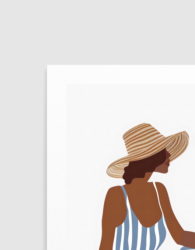Olive et Oriel - The Girl In The Striped Dress by Andreas Magnusson Art Print