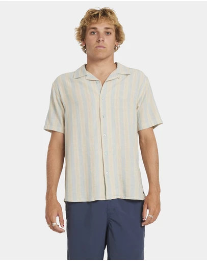 RVCA - Mens Beat Stripe Short Sleeve Shirt