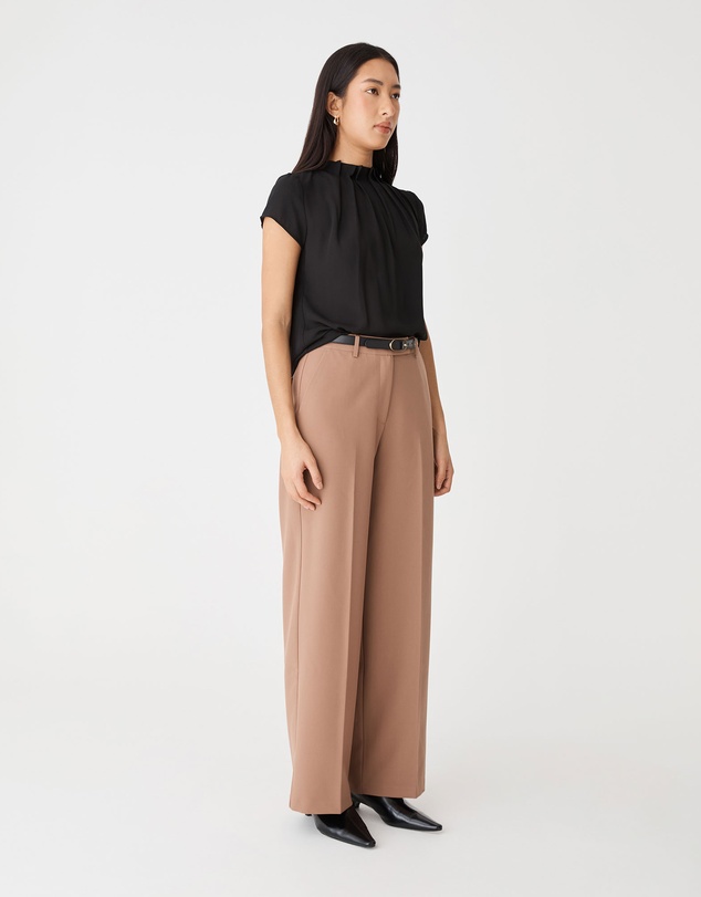 Forcast - Olivia Pleated High Neck Top