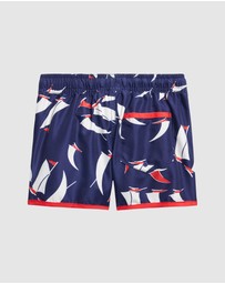Polo Ralph Lauren - Sailboat Print Swim Trunks - ICONIC EXCLUSIVE - Kids