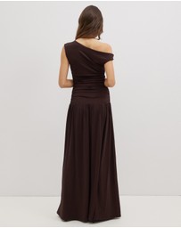 Dazie - She's All That Jersey Off Shoulder Maxi Dress