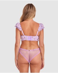 Bras N Things - Enchanted Frolic In The Fields Longline Bliss - Light Purple/Multicolour