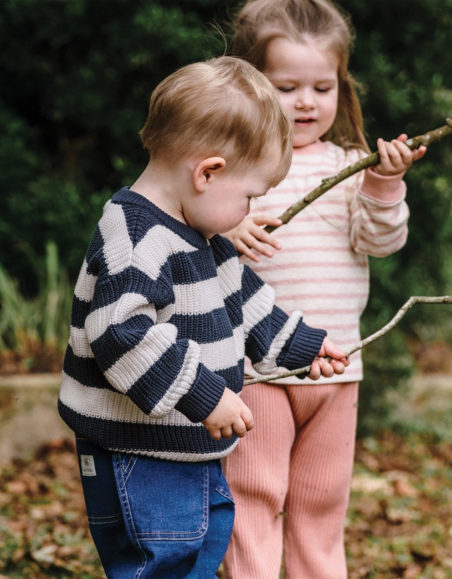 Kynd Baby - Knit Stripe Jumper in Tidal Stripe