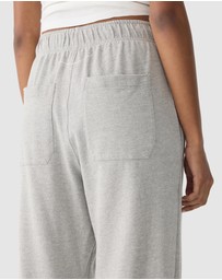 Bassike - Wide Leg French Terry Pants