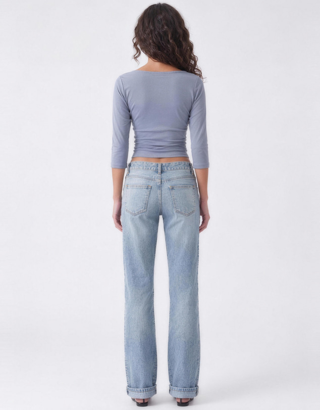 Style Addict - Ryana Top - Dusty Blue