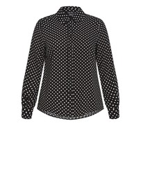 City Chic - Hesper Mews Spot Shirt