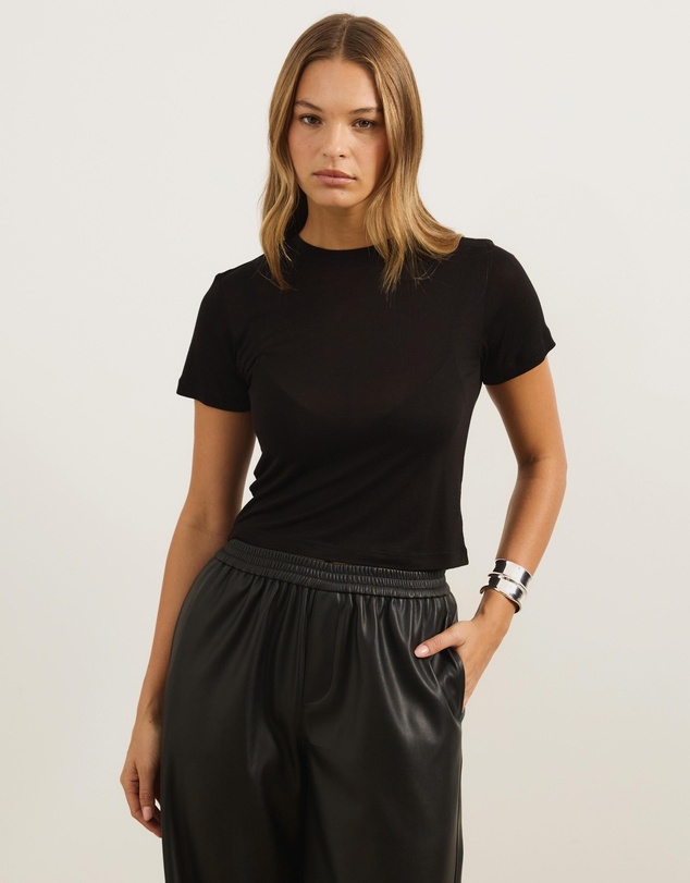 Atmos&Here - Wool Blend Short Sleeve T-Shirt