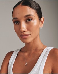 Michael Hill - Door Knocker Stud Earrings with Cubic Zirconia in Sterling Silver
